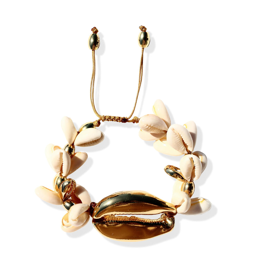 Cowrie Shell Bracelet Anklet Beige cord | eBay